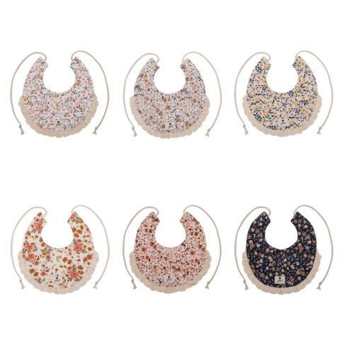 Hi Little One śliniak wiązany BOHO FLOPI Navy Pom Pom