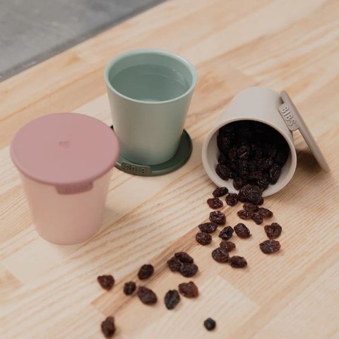BIBS CUP SET BLUSH 2 kubeczki z pokrywkami do picia dla dzieci