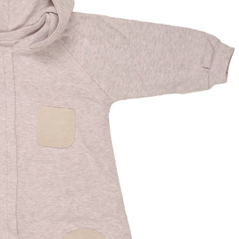 Pom Pom - kombinezon z kapturkiem OverSize BOHO Dark Pink roz S