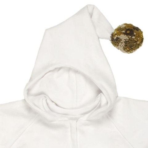 Pom Pom - kombinezon z kapturkiem OverSize BOHO White roz S