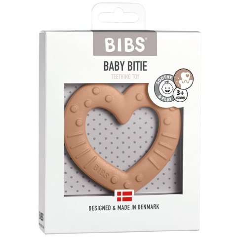 BIBS BABY BITIE HEART PEACH gryzak dla niemowlaka