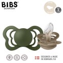 BIBS COUTURE 2-PACK DARK OAK & GREEN HUNTER M Smoczek ortodontyczny silikonowy