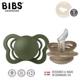 BIBS COUTURE 2-PACK DARK OAK & GREEN HUNTER S Smoczek ortodontyczny silikonowy