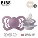 BIBS COUTURE 2-PACK FOSSIL GREY & MAUVE M Smoczek ortodontyczny silikonowy