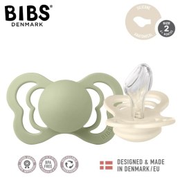 BIBS COUTURE 2-PACK IVORY & SAGE M Smoczek ortodontyczny silikonowy