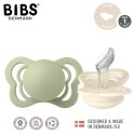 BIBS COUTURE 2-PACK IVORY & SAGE S Smoczek ortodontyczny silikonowy