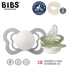 BIBS COUTURE 2-PACK SAGE NIGHT & CLOUD NIGHT M Smoczek Anatomiczny silikonowy