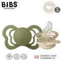 BIBS COUTURE 2-PACK VANILLA & OLIVE M Smoczek ortodontyczny silikonowy