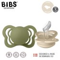 BIBS COUTURE 2-PACK VANILLA & OLIVE S Smoczek ortodontyczny silikonowy