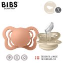 BIBS COUTURE 2-PACK VANILLA & PEACH S Smoczek ortodontyczny silikonowy