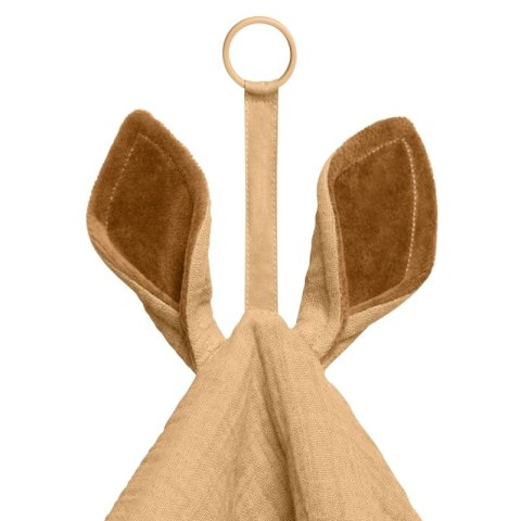 BIBS CUDDLE CLOTH KANGAROO DESERT SAND Pieluszka przytulanka z zawieszką na smoczek