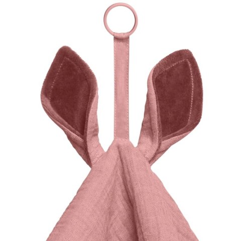BIBS CUDDLE CLOTH KANGAROO DUSTY PINK Pieluszka przytulanka z zawieszką na smoczek