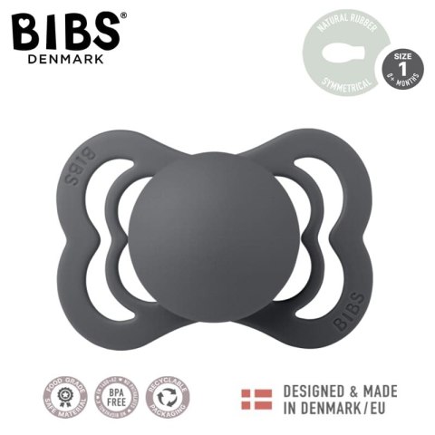 BIBS SUPREME IRON S Smoczek symetryczny kauczuk Hevea BOX 20 SZT