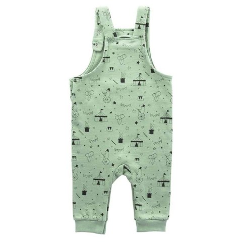 Jollein - ogrodniczki z BIO bawełny organicznej CIRCUS Forest Green 50/56