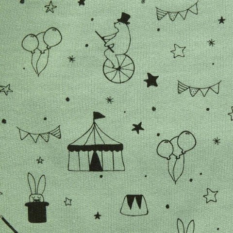 Jollein - ogrodniczki z BIO bawełny organicznej CIRCUS Forest Green 50/56