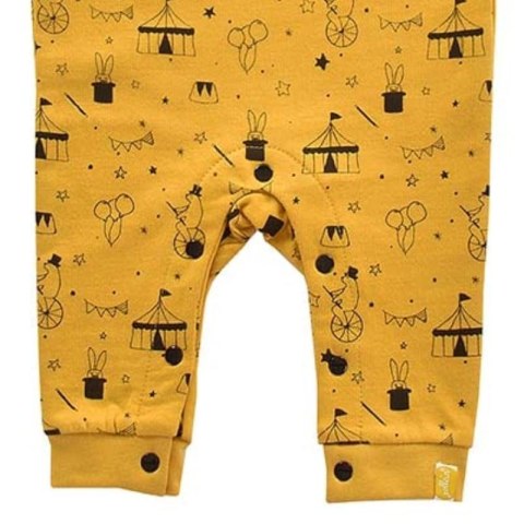 Jollein - ogrodniczki z BIO bawełny organicznej CIRCUS Ocher - 50/56