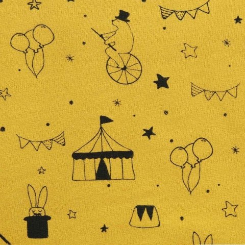 Jollein - ogrodniczki z BIO bawełny organicznej CIRCUS Ocher 62/68