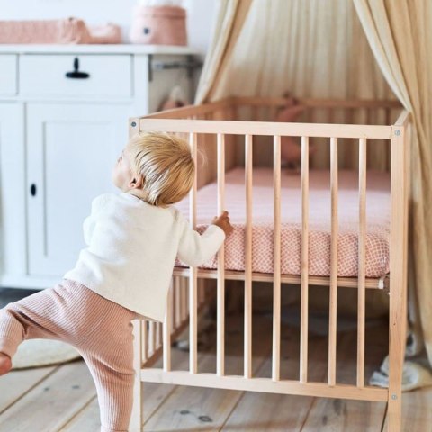 Jollein - prześcieradło z gumką 120 x 60 cm SNAKE Pale Pink