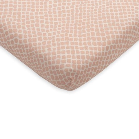 Jollein - prześcieradło z gumką 120 x 60 cm SNAKE Pale Pink