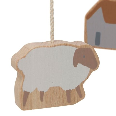 Jollein drewniana karuzela do łóżeczka Farma FARM