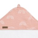 Jollein ręcznik z kapturkiem dla Niemowlaka 100x100 cm RAINBOW Blush