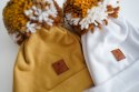 Pom Pom - czapka zimowa ALPACA BOHO Mustard M