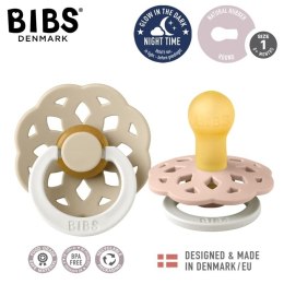 BIBS BOHEME 2-PACK BLUSH NIGHT & VANILLA NIGHT S Smoczek Uspokajający kauczuk Hevea