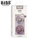 BIBS BOHEME 2-PACK FOSSIL GREY & MAUVE M Smoczek Uspokajający kauczuk Hevea