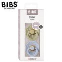 BIBS BOHEME 2-PACK KHAKI & DUSTY BLUE M Smoczek Uspokajający kauczuk Hevea