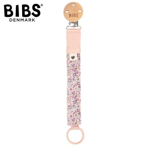 BIBS LIBERTY BANDANA BIB & CLIP ELOISE BLUSH zestaw bandanka śliniak + zawieszka do smoczka