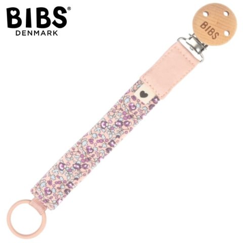 BIBS LIBERTY BANDANA BIB & CLIP ELOISE BLUSH zestaw bandanka śliniak + zawieszka do smoczka