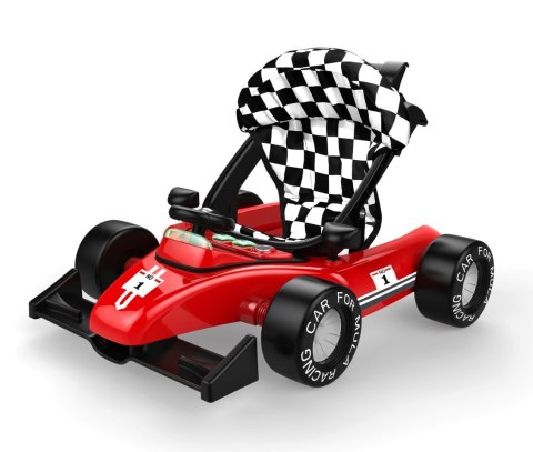 Chodzik, jeździk, pchacz WYŚCIGÓWKA FORMUŁA 1, 3w1 - czerwony
