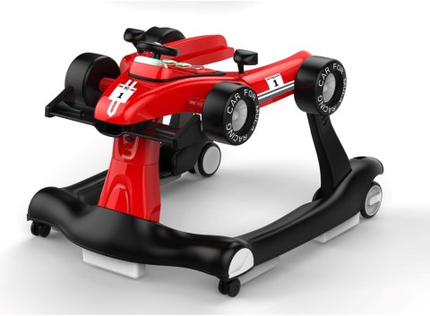 Chodzik, jeździk, pchacz WYŚCIGÓWKA FORMUŁA 1, 3w1 - czerwony