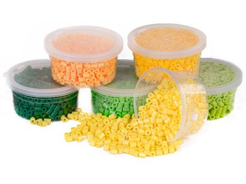 Koraliki Do Prasowania 3000szt, Prasowanki, Do Prasowanek, 6 Kolorów, Zapas - ODCIENIE ŻÓŁTEGO I ZIELONEGO