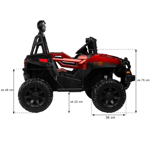 TIMUS pojazd terenowy auto na akumulator TOYZ - Red