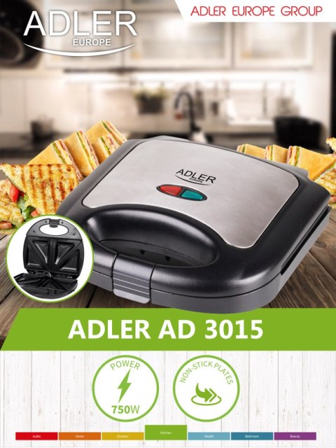 Opiekacz Adler AD 3015 toster do kanapek tostów 750W