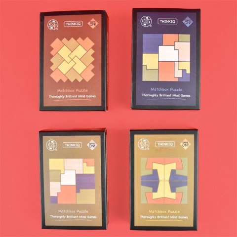 Drewniane mini puzzle 3D i 2D - display 32 szt