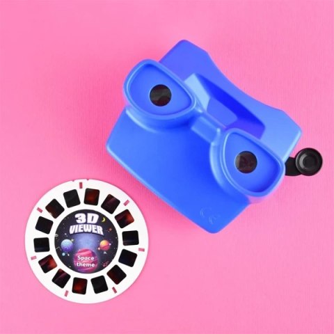 Projektor/okulary niebieski - przeźrocza Kosmos