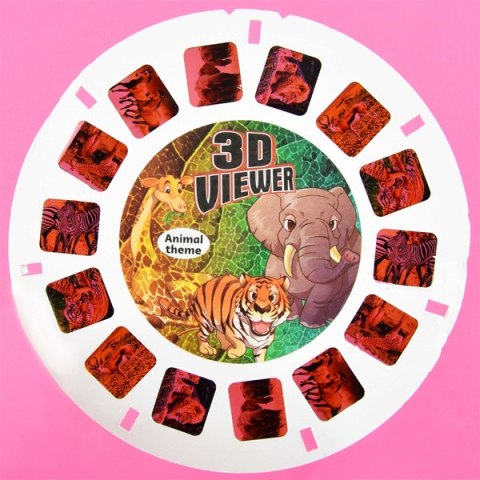 Projektor/okulary żółty - przeźrocza Dzikie zwierzęta