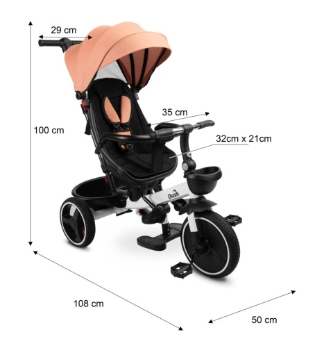 Trójkołowy rowerek TOYZ Dash - MELANGE