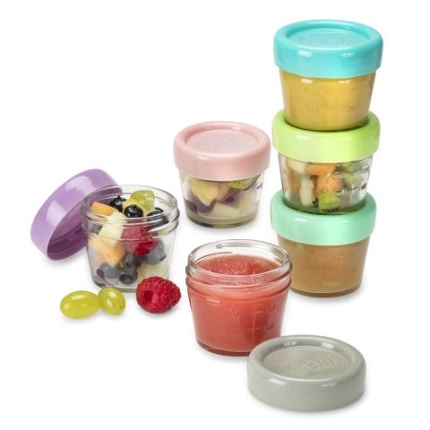 Melii - 6 szklanych pojemników na żywność - pojemność 60 ml