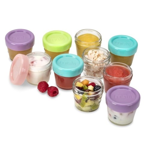 Melii - 6 szklanych pojemników na żywność - pojemność 60 ml