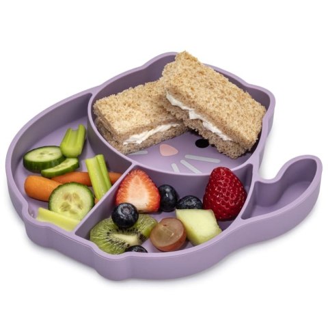 Melii - czterodzielny talerzyk silikonowy z przyssawką Cat