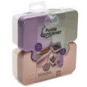Melii - innowacyjny lunchbox PUZZLE Pink/Grey/Purple - 3 pojemniki na śniadanie