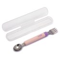 Melii - sztućce łyżeczka i widelczyk SPORK Pink & Purple