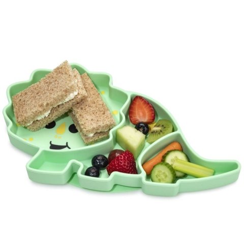 Melii - trójdzielny talerzyk silikonowy z przyssawką Dino