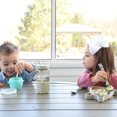 Melii - trójdzielny talerzyk silikonowy z przyssawką French Bulldog