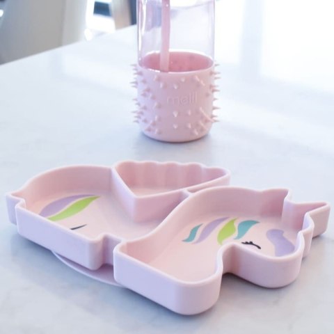 Melii - trójdzielny talerzyk silikonowy z przyssawką Unicorn