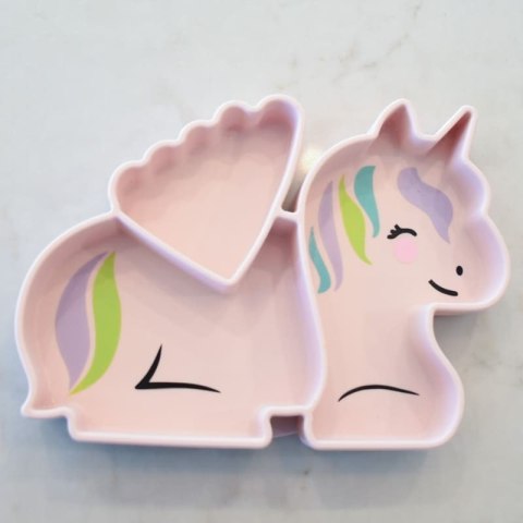 Melii - trójdzielny talerzyk silikonowy z przyssawką Unicorn