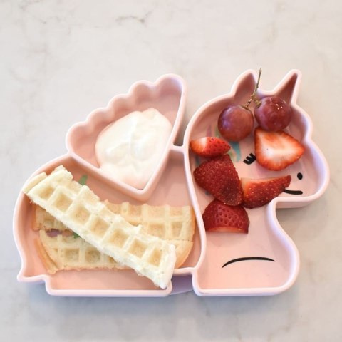 Melii - trójdzielny talerzyk silikonowy z przyssawką Unicorn